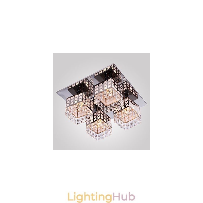 Chandelier Modern Crystal Stainless Living 4 Lights