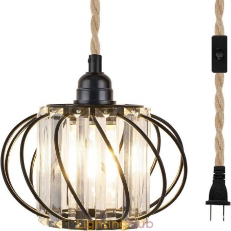 Retro Country Ceiling Light Hemp Rope Iron Bedside Pendant Light With Plug Retro Country Ceiling Light Hemp Rope Iron Bedside Pendant Light With Plug