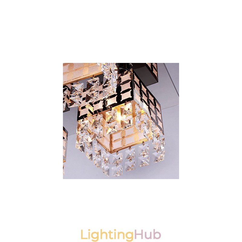Chandelier Modern Crystal Stainless Living 4 Lights