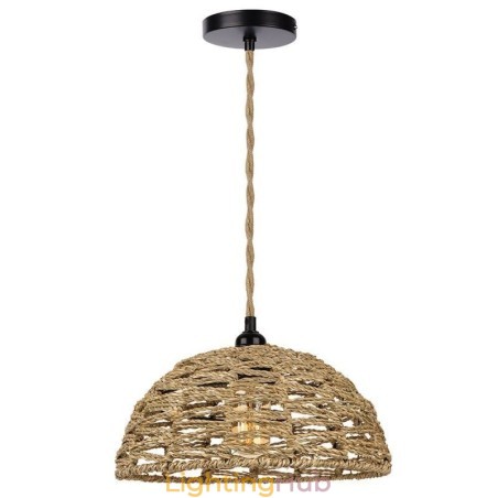 Country Retro Pendant Light Hand Woven Paper Rope Lampshade 30cm Country Retro Pendant Light Hand Woven Paper Rope Lampshade 30cm