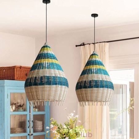Bamboo And Rattan Pendant Light Striped Interval Handwoven Lampshade Ceiling Lamp Bamboo And Rattan Pendant Light Striped Interval Handwoven Lampshade Ceiling Lamp