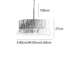 Retro Pendant Light Bohemian Style Hemp Rope Tassel Ceiling Light