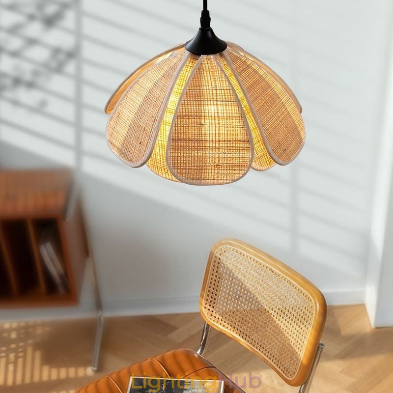 Rattan Pendant Light Retro Rattan Ceiling Light