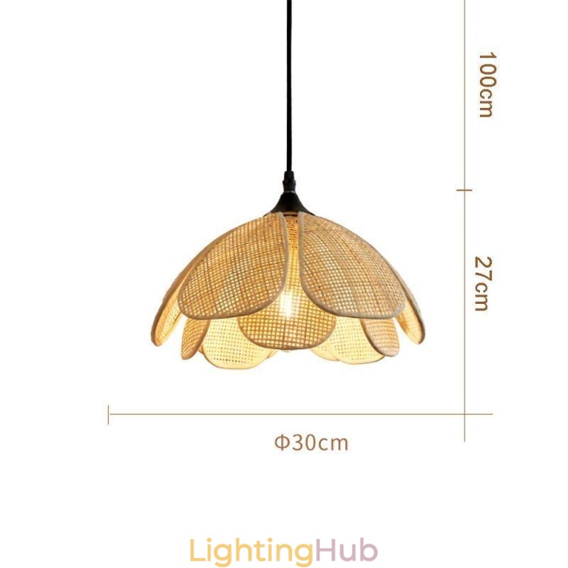 Rattan Pendant Light Retro Rattan Ceiling Light