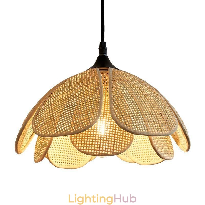 Rattan Pendant Light Retro Rattan Ceiling Light