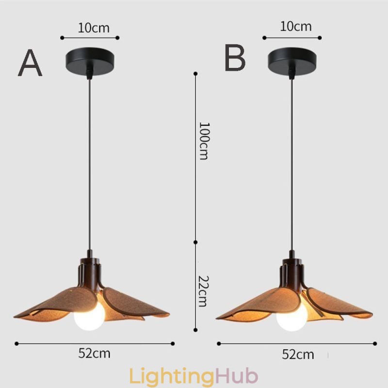 Nordic Pendant Light Wabi Sabi Style Fabric Lampshade Decorative Ceiling Light