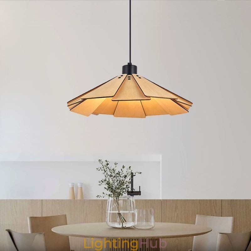 Pendant Light Creative Retro Wooden Ceiling Light