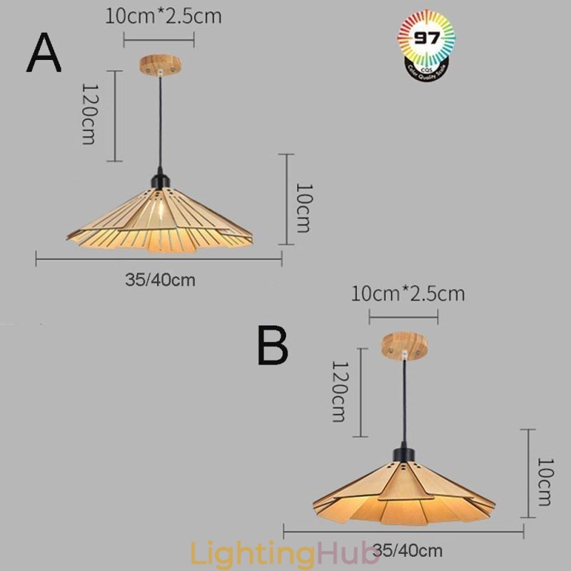 Pendant Light Creative Retro Wooden Ceiling Light
