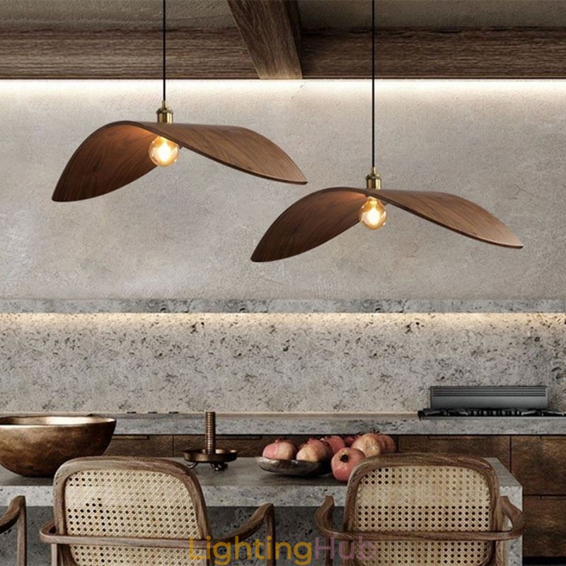 Solid Wood Pendant Light Creative Retro Ceiling Light