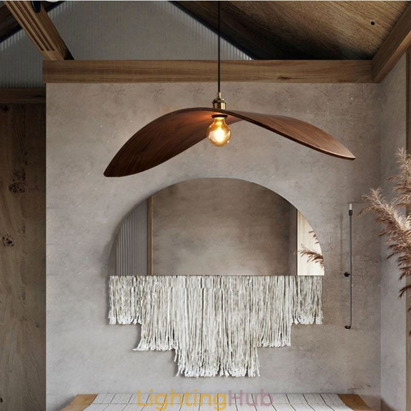 Solid Wood Pendant Light Creative Retro Ceiling Light