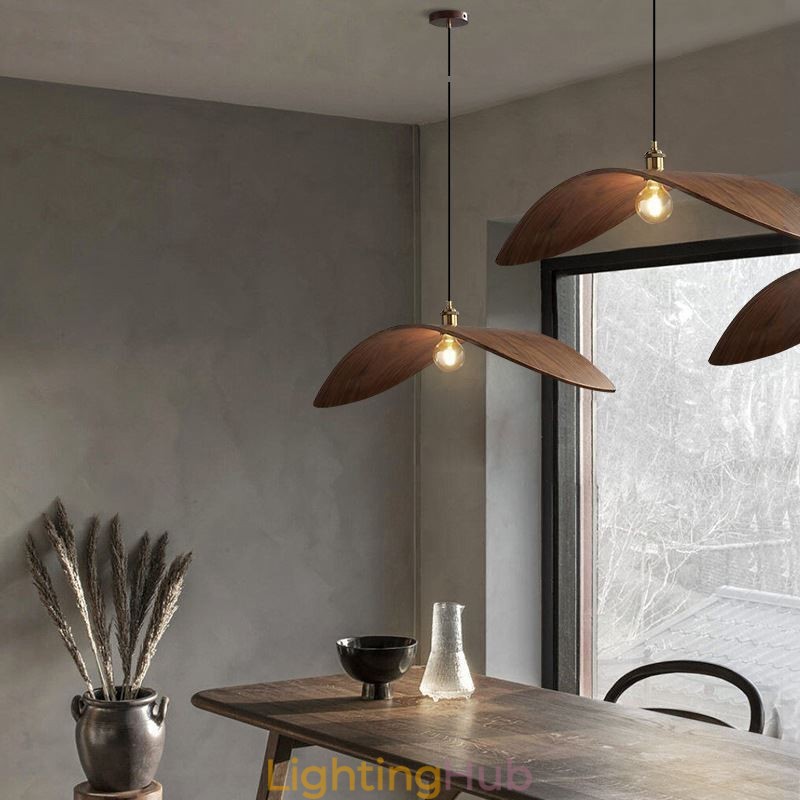 Solid Wood Pendant Light Creative Retro Ceiling Light
