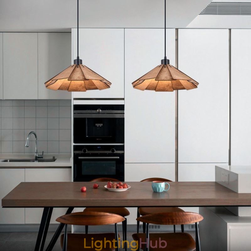 Retro Pendant Light Creative Wooden Ceiling Light
