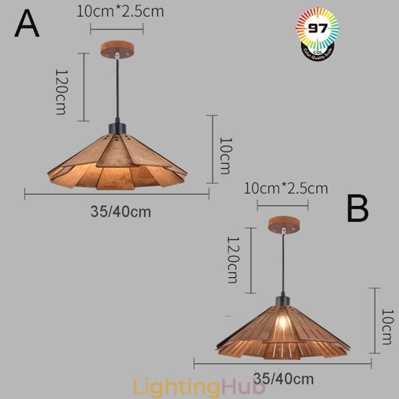Retro Pendant Light Creative Wooden Ceiling Light