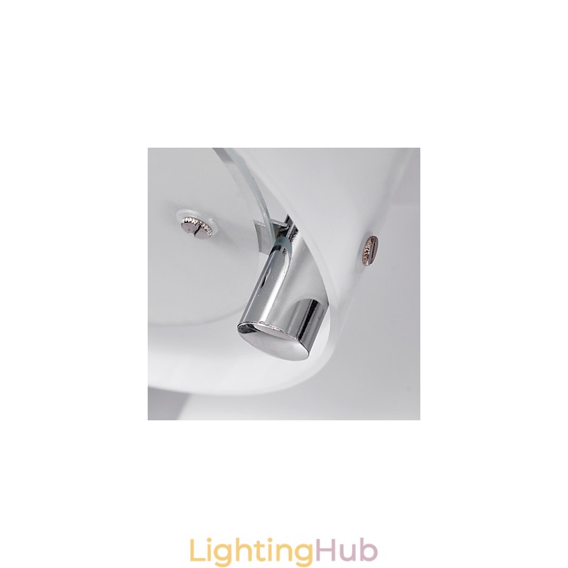 Modern Contemporary Chrome Metal Chandelier Flush Mount