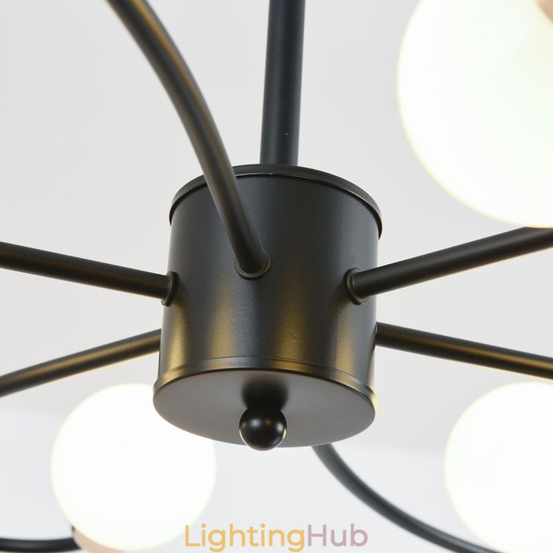 Rustic Chandelier 6 Light Classic Petals Ceiling Hanging Light