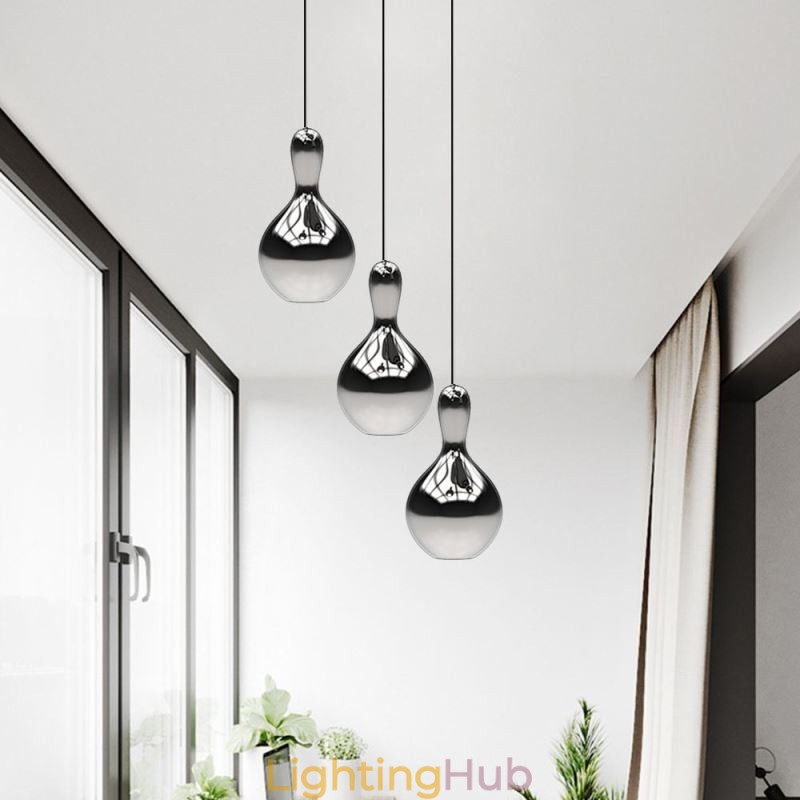 Creative Pendant Light Modern Simple Electroplated Glass Small Ceiling Light