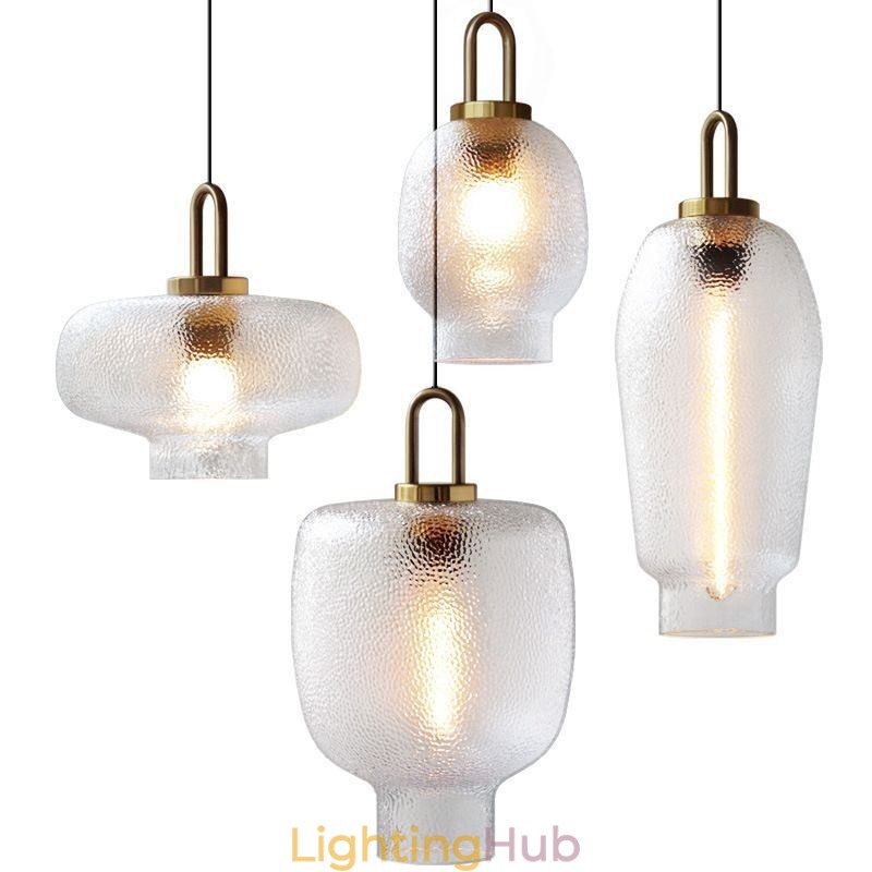 Frosted Glass Pendant Light Modern Minimalist Wrought Iron Ceiling Light