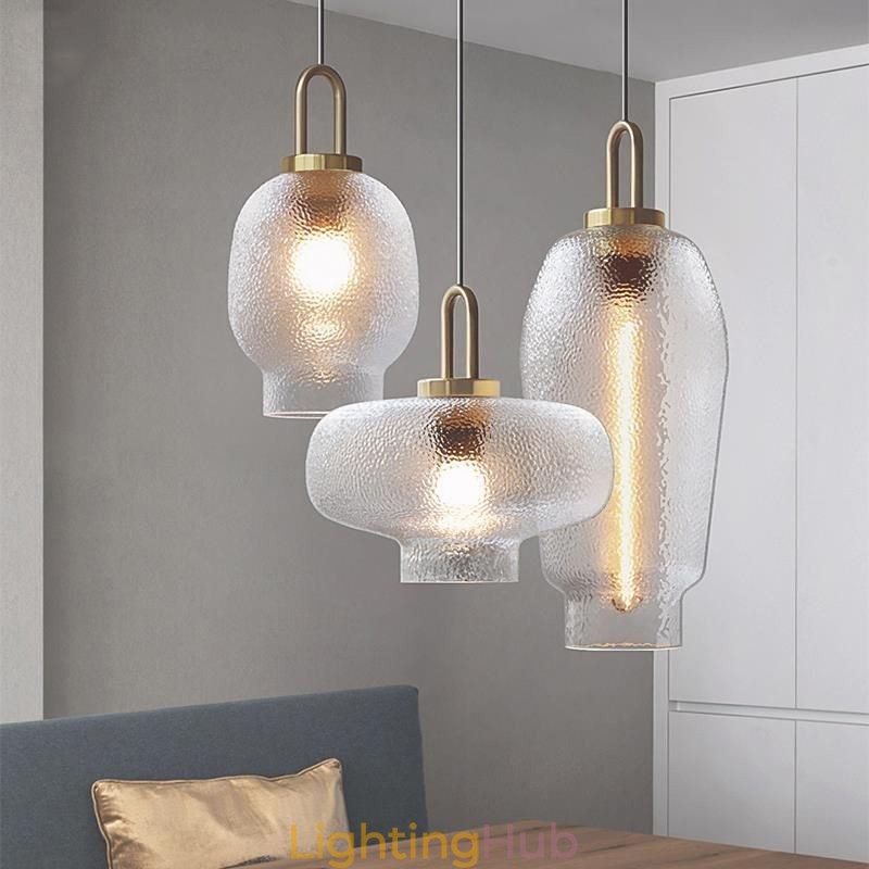 Frosted Glass Pendant Light Modern Minimalist Wrought Iron Ceiling Light