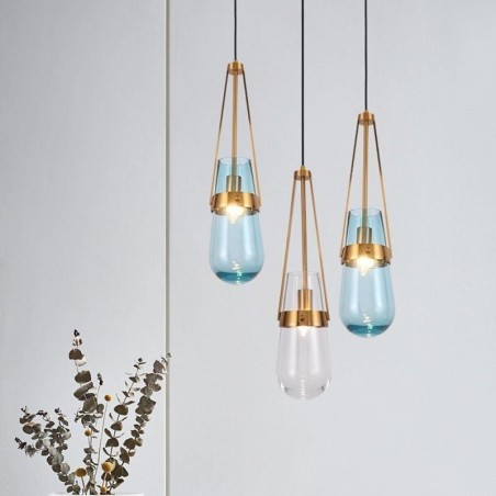 Water Drop Glass Pendant Light Modern Minimalist Wrought Iron Small Ceiling Light Water Drop Glass Pendant Light Modern Minimalist Wrought Iron Small Ceiling Light
