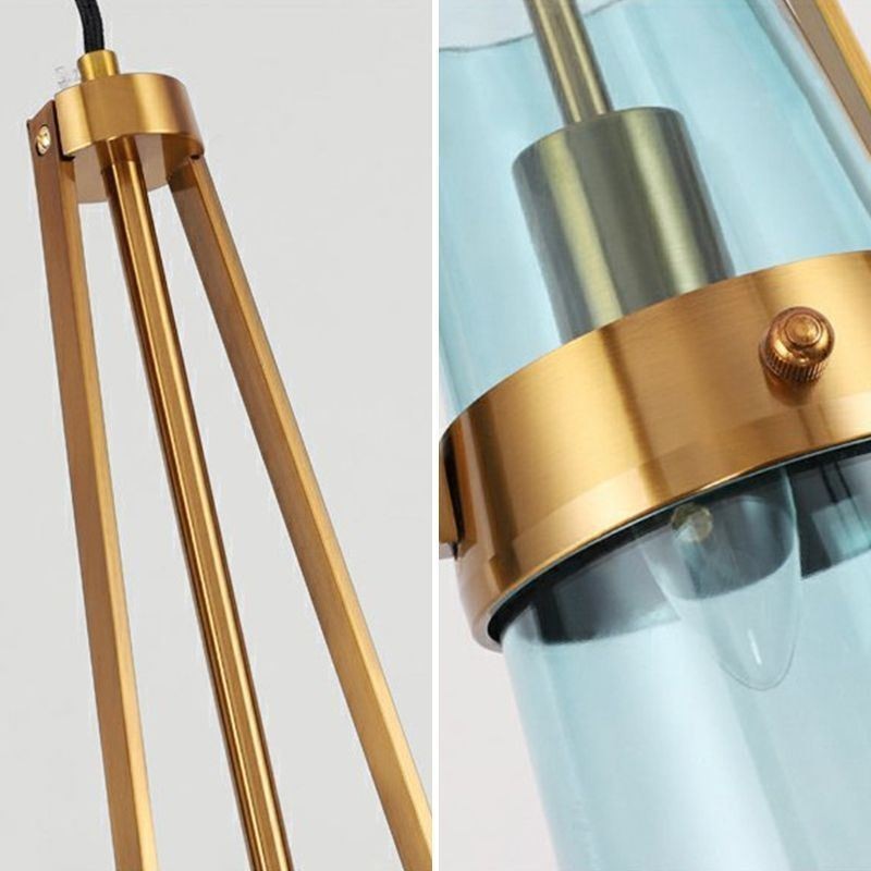 Water Drop Glass Pendant Light Modern Minimalist Wrought Iron Small Ceiling Light