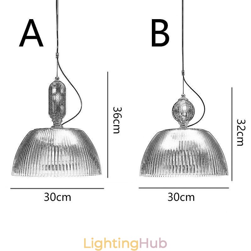 Pleated Skirt Glass Pendant Light Modern Minimalist Wrought Iron Small Ceiling Light