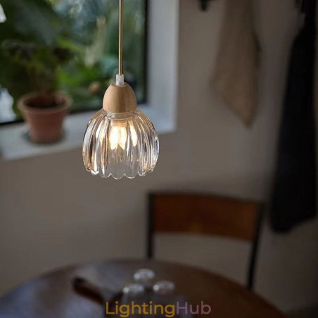 Glass Pendant Light Retro Pastoral Style Island Ceiling Light Rubber Wood Decorative Lamp Glass Pendant Light Retro Pastoral Style Island Ceiling Light Rubber Wood Decorative Lamp