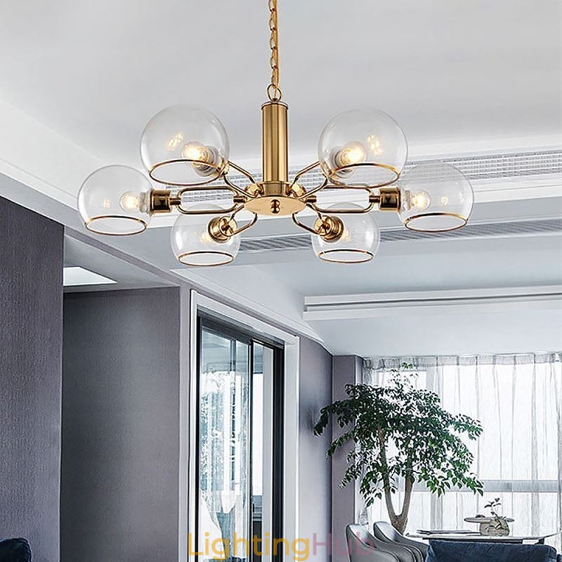 Glass Pendant Light Modern Minimalist Wrought Iron Ceiling Light