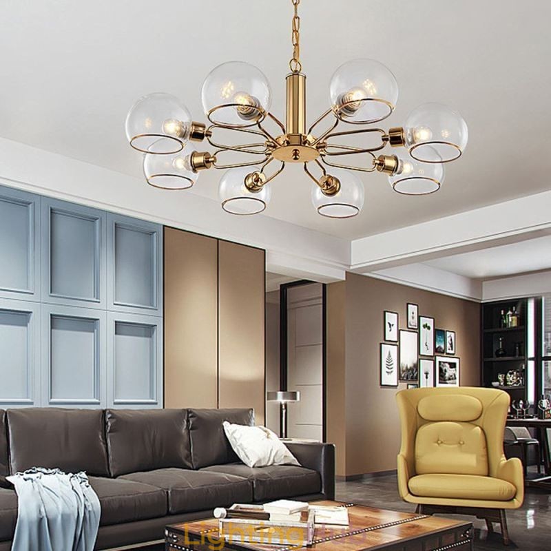 Glass Pendant Light Modern Minimalist Wrought Iron Ceiling Light