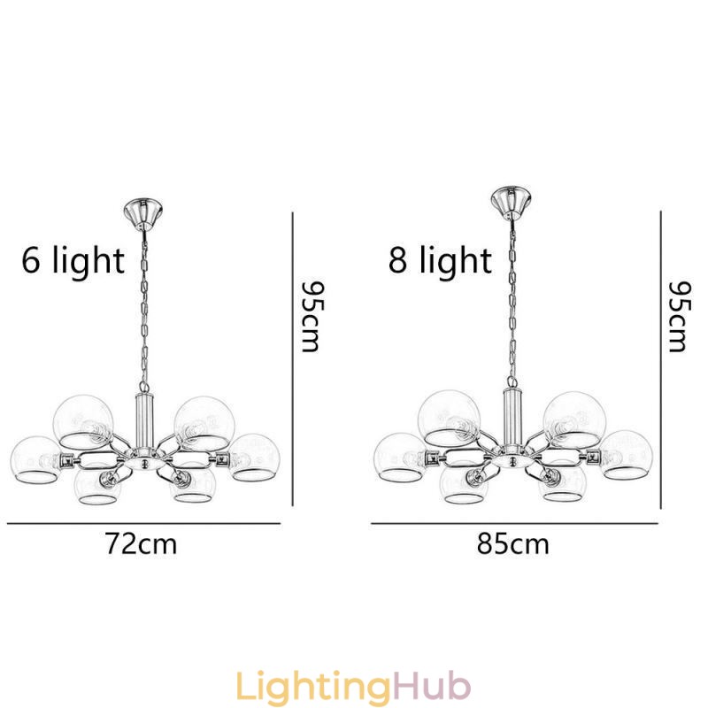 Glass Pendant Light Modern Minimalist Wrought Iron Ceiling Light