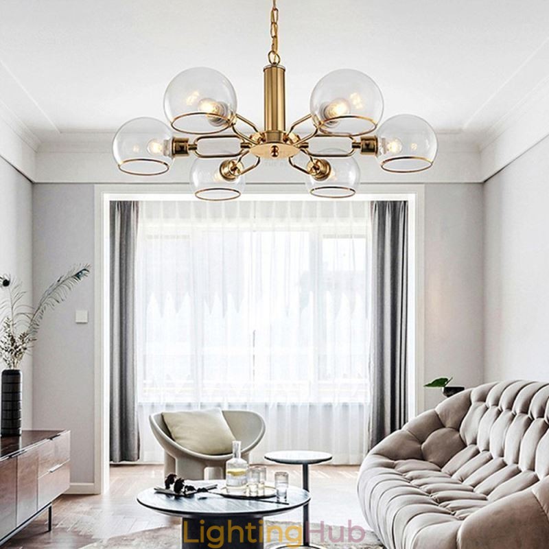 Glass Pendant Light Modern Minimalist Wrought Iron Ceiling Light