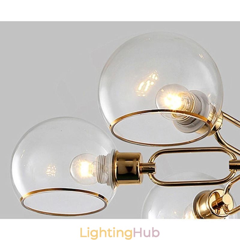 Glass Pendant Light Modern Minimalist Wrought Iron Ceiling Light