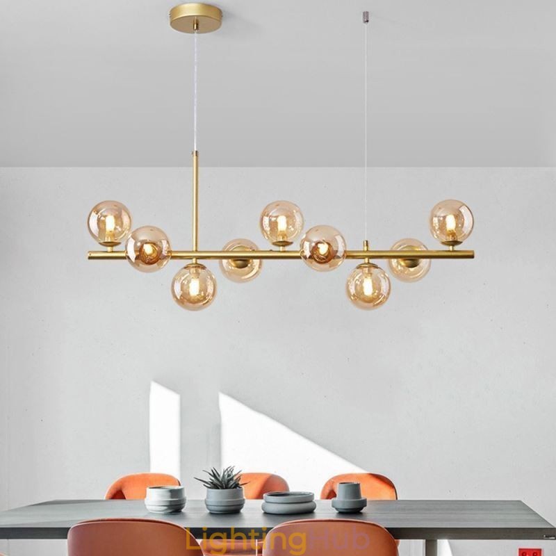 Pendant Light Modern Simple Magic Beans Molecular Wrought Iron Glass Ceiling Light