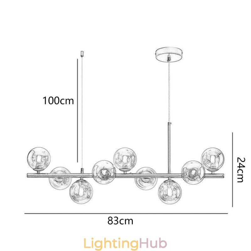 Pendant Light Modern Simple Magic Beans Molecular Wrought Iron Glass Ceiling Light