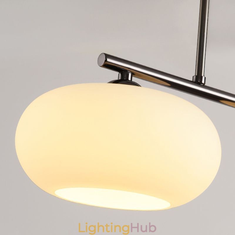Nordic Glass Pendant Light Creative Wrought Iron Ceiling Light