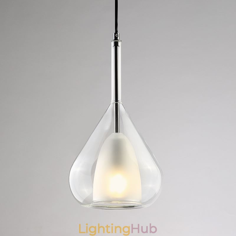 Pendant Light Modern Minimalist Double Glass Ceiling Lights