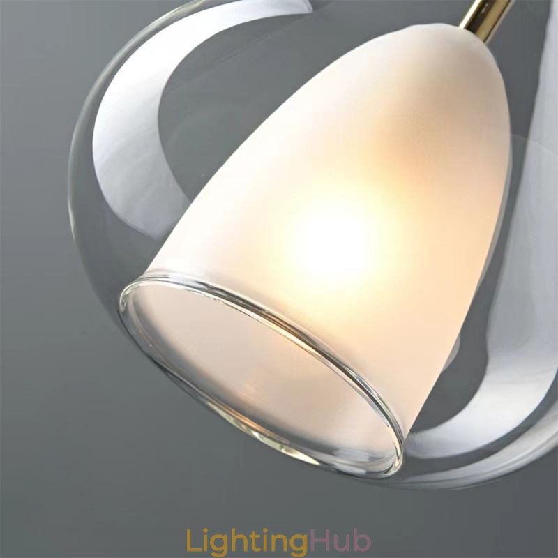 Pendant Light Modern Minimalist Double Glass Ceiling Lights