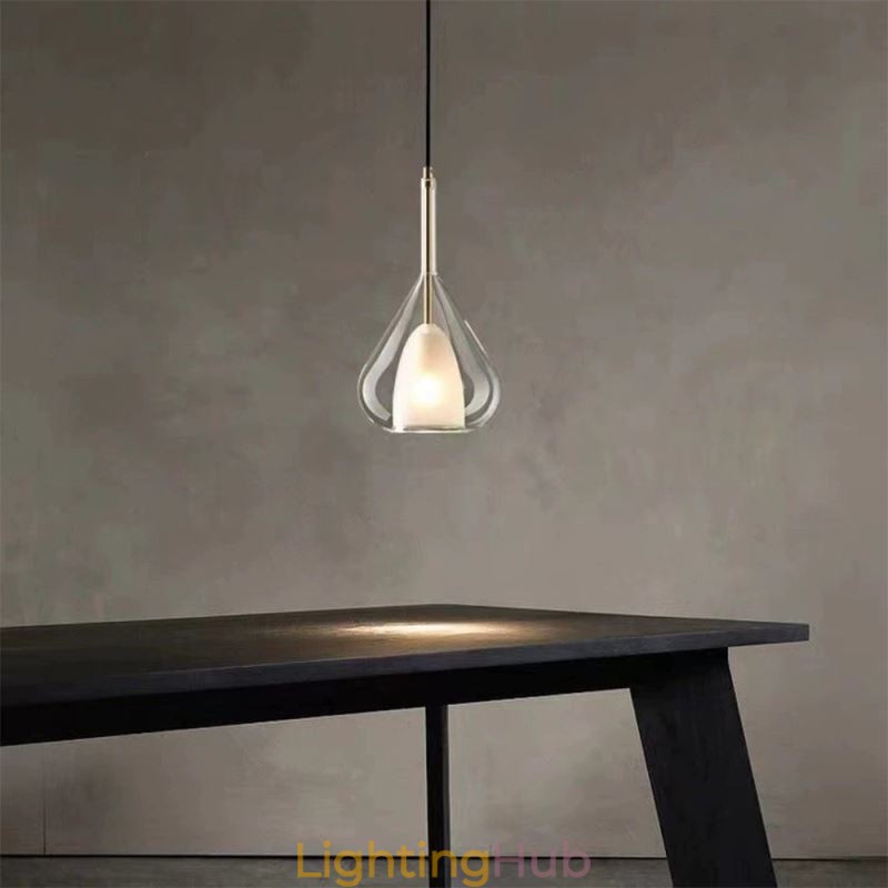 Pendant Light Modern Minimalist Double Glass Ceiling Lights