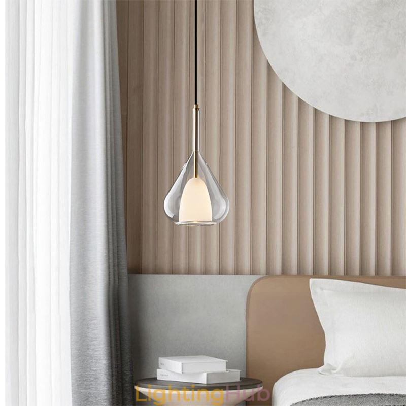 Pendant Light Modern Minimalist Double Glass Ceiling Lights