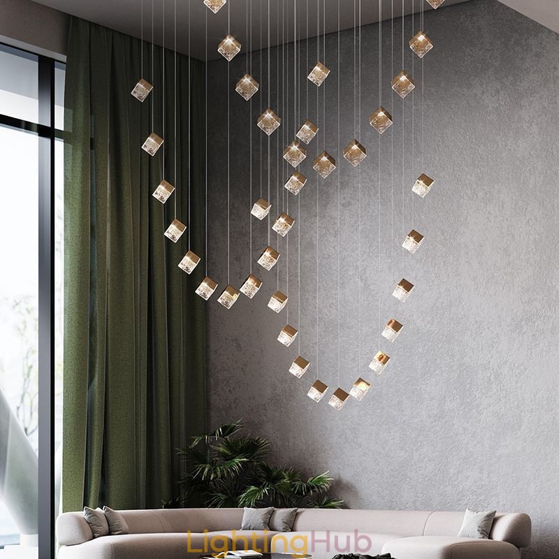 Creative Glass Pendant Light Pavilion Ceiling Lights