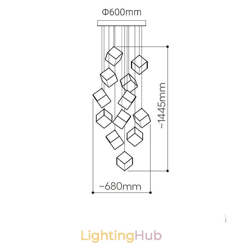 Creative Glass Pendant Light Pavilion Ceiling Lights