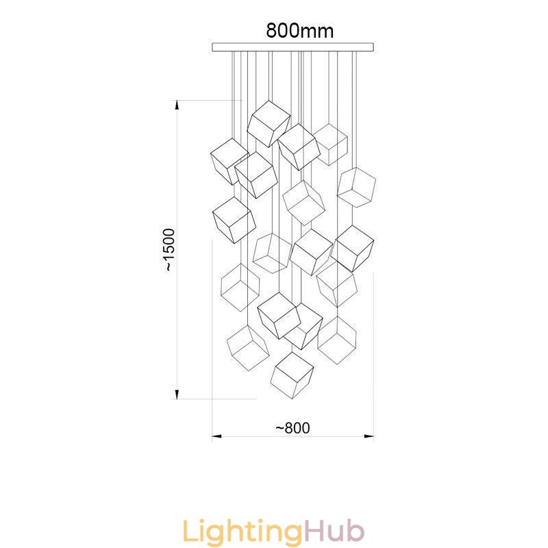 Creative Glass Pendant Light Pavilion Ceiling Lights
