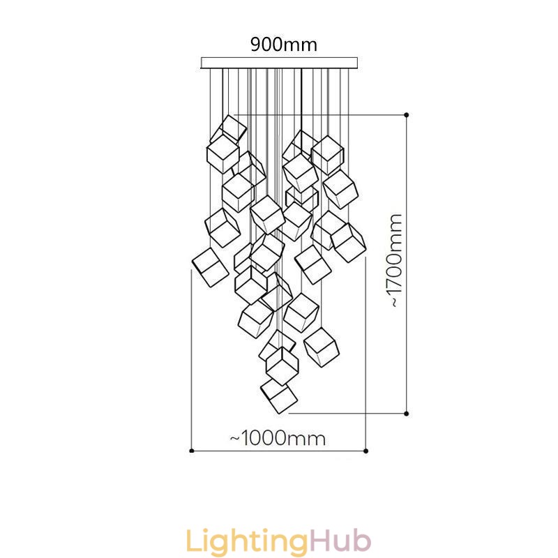 Creative Glass Pendant Light Pavilion Ceiling Lights