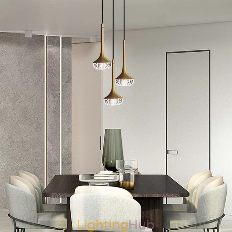 Modern Glass Pendant Light Wrought Iron Glass Ceiling Light