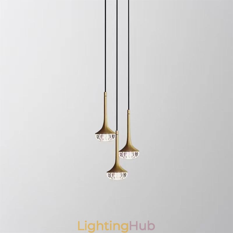 Modern Glass Pendant Light Wrought Iron Glass Ceiling Light