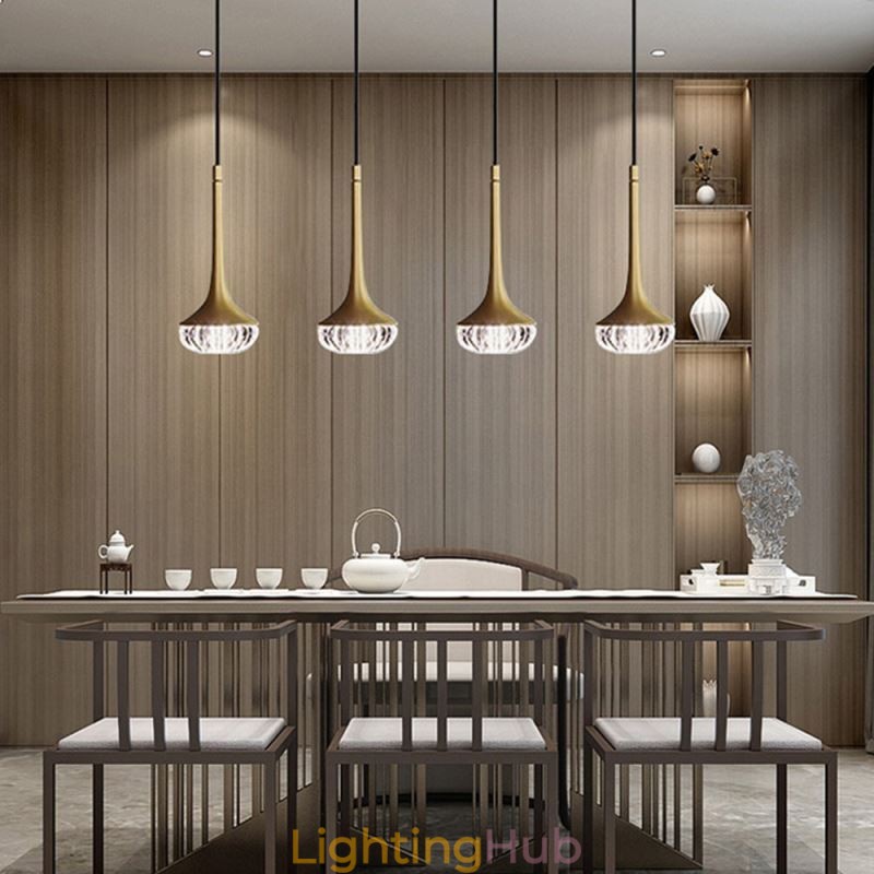 Modern Glass Pendant Light Wrought Iron Glass Ceiling Light