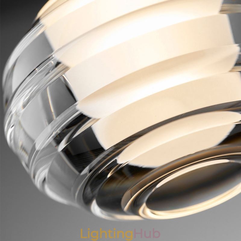 Simple Glass Pendant Light Black Decorative Ceiling Lights