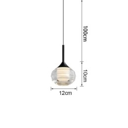 Simple Glass Pendant Light Black Decorative Ceiling Lights