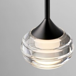 Simple Glass Pendant Light Black Decorative Ceiling Lights
