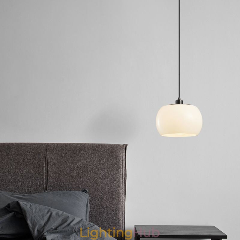 Modern Glass Pendant Light Pumpkin Design Pendant Lamp