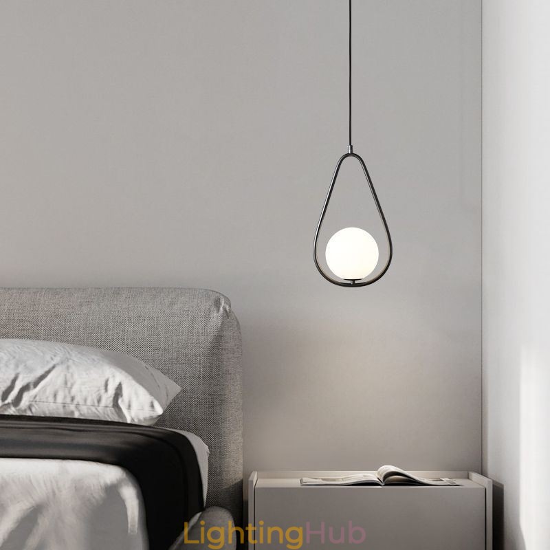 Modern Globe Pendant Light Glass Water Drop Pendant Lamp